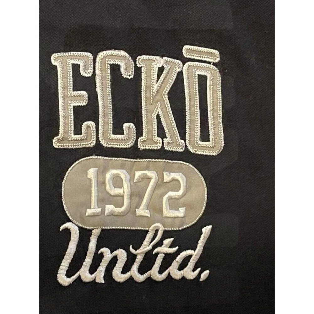VTG Ecko Unltd Men's Black Collard Vintage Y2K  Rhino Shirt XXL - Picture 7 of 7